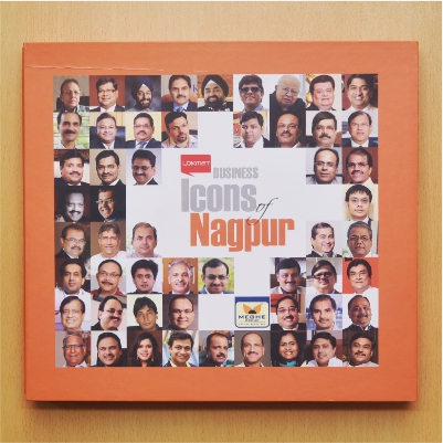 Business Icons of Nagpur - The coffee table book published by the Lokmat Media Group in 2013 chronicles the success stories of businessmen from the orange city of Nagpur