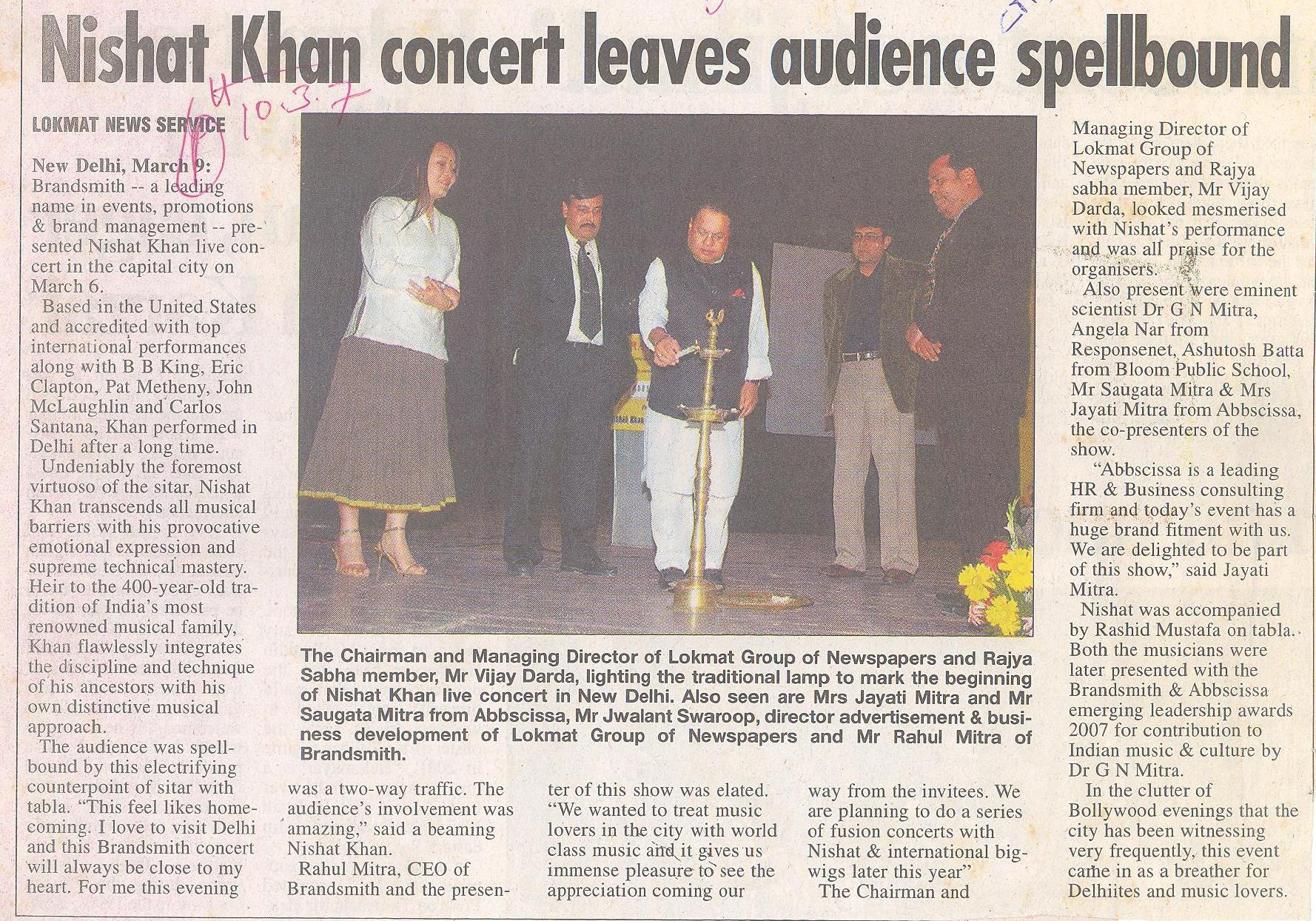 Nishant Khan concert leaves audience spellbound