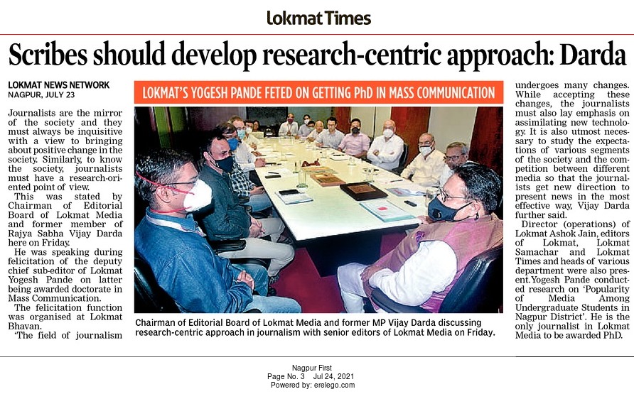 Scribes should develop research-centric approach: Darda