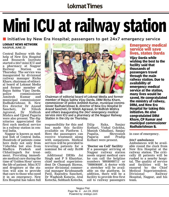 Mini ICU at railway station