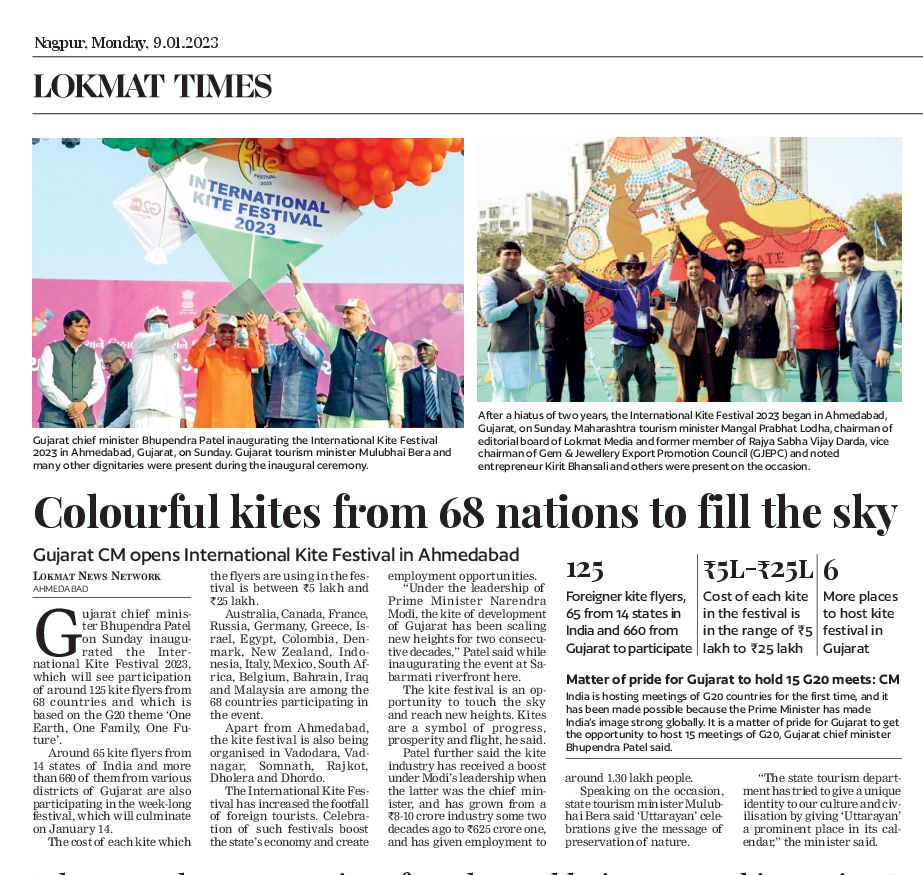 ‘Colourful kites from 68 nations to fill the sky’